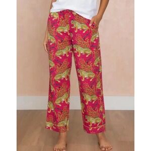PRINTFRESH Bagheera Leopard Jungle Cat Long Loungewear Pajama Pants Size M TALL